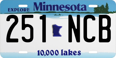 MN license plate 251NCB