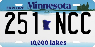 MN license plate 251NCC