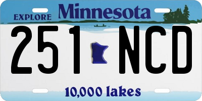 MN license plate 251NCD