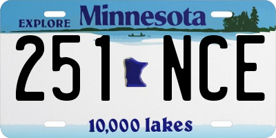 MN license plate 251NCE