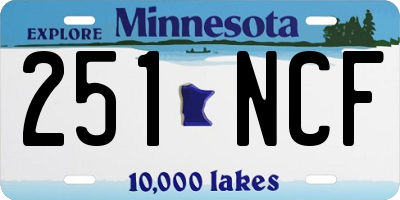 MN license plate 251NCF
