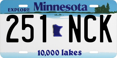 MN license plate 251NCK