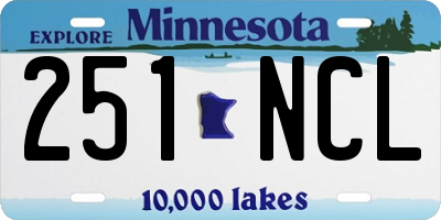 MN license plate 251NCL