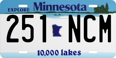 MN license plate 251NCM