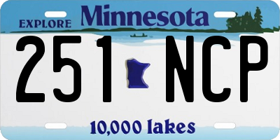 MN license plate 251NCP