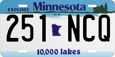 MN license plate 251NCQ