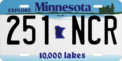 MN license plate 251NCR
