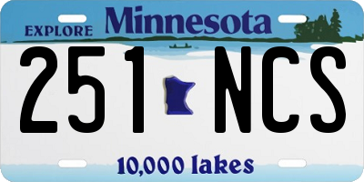 MN license plate 251NCS