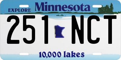 MN license plate 251NCT
