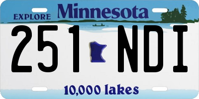MN license plate 251NDI
