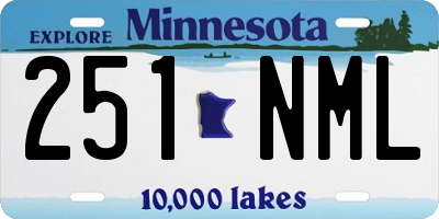 MN license plate 251NML