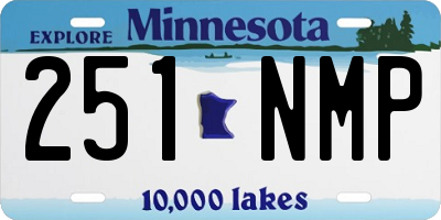 MN license plate 251NMP