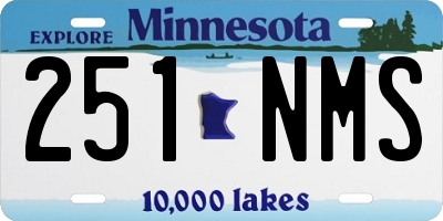 MN license plate 251NMS
