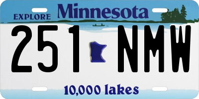 MN license plate 251NMW