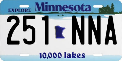 MN license plate 251NNA