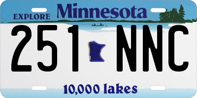MN license plate 251NNC