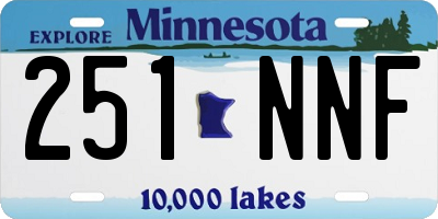 MN license plate 251NNF
