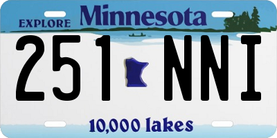 MN license plate 251NNI