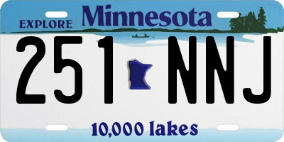 MN license plate 251NNJ