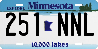 MN license plate 251NNL