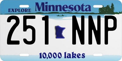 MN license plate 251NNP
