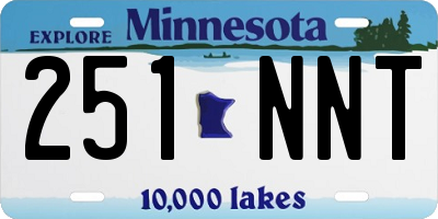 MN license plate 251NNT