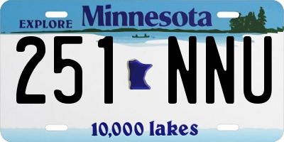 MN license plate 251NNU