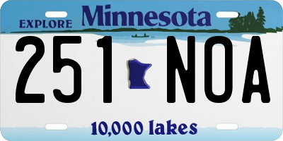 MN license plate 251NOA