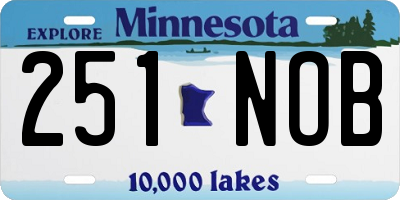 MN license plate 251NOB