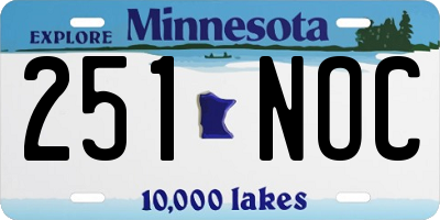 MN license plate 251NOC