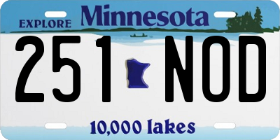 MN license plate 251NOD