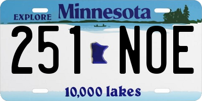 MN license plate 251NOE