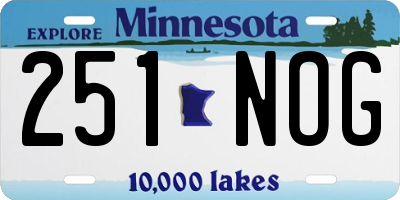 MN license plate 251NOG