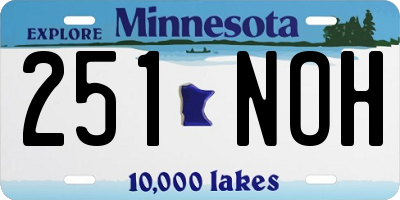 MN license plate 251NOH