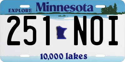 MN license plate 251NOI