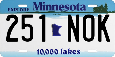 MN license plate 251NOK