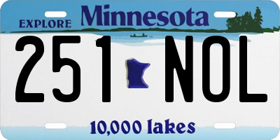 MN license plate 251NOL