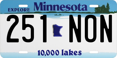 MN license plate 251NON