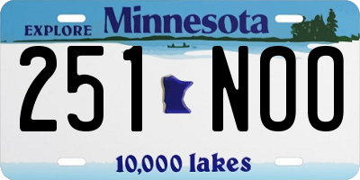 MN license plate 251NOO
