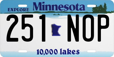 MN license plate 251NOP