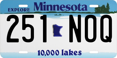 MN license plate 251NOQ