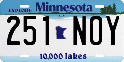 MN license plate 251NOY