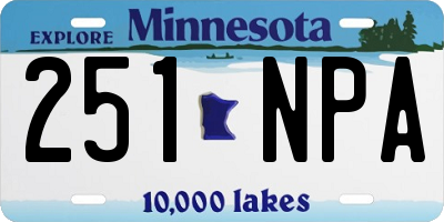 MN license plate 251NPA