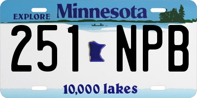 MN license plate 251NPB
