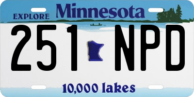 MN license plate 251NPD