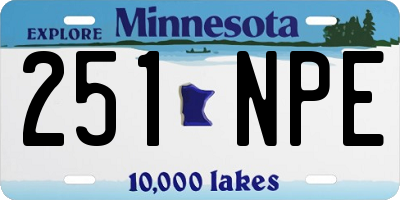 MN license plate 251NPE
