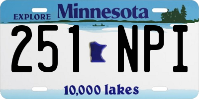 MN license plate 251NPI