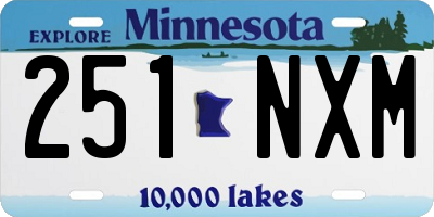 MN license plate 251NXM