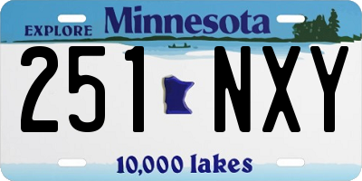 MN license plate 251NXY