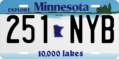 MN license plate 251NYB